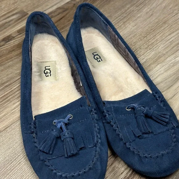 Women's Blue Suede Loafers Woman’s Size 8 - Picture 5 of 6